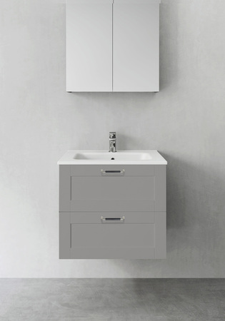 Badrumsskåp Hafa Shape Grå Ram 600 Med Tvättställ