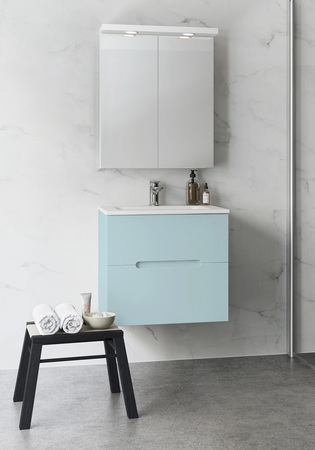 Badrumsskåp Hafa Sun Turkos 600 Med Tvättställ