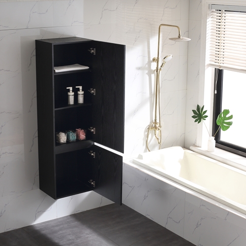 SIDOSKÅP BATHLIFE LÄTTSAM SVART EK
