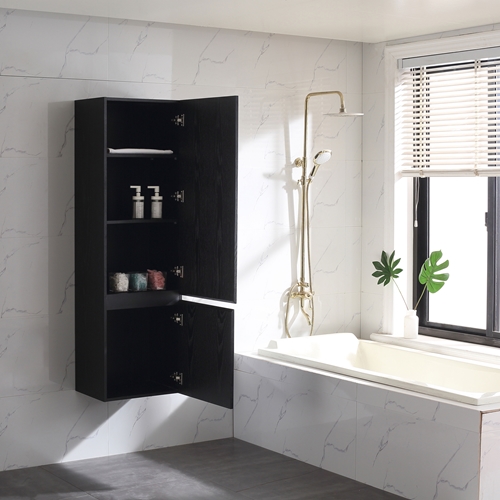 SIDOSKÅP BATHLIFE LÄTTSAM SVART EK