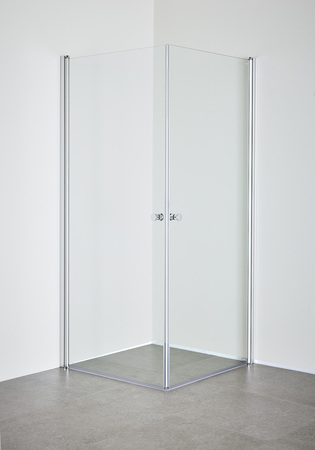 Duschhörn Hafa Rain Corner 90X90 Klarglas Alu Profil