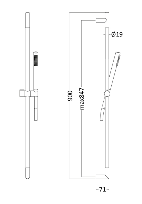 DUSCHSET ROUND KROM
