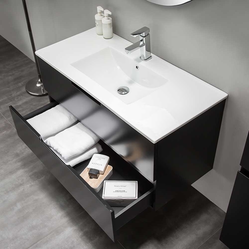 MÖBELPAKET  BATHLIFE GLÄDJE 1000 MED SPEGEL SVART