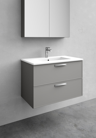 Badrumsskåp Noro  Vogue Soft Grå 800 Med Tvättställ