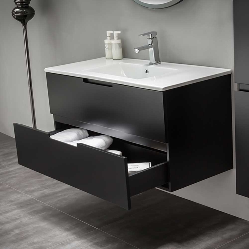 MÖBELPAKET  BATHLIFE GLÄDJE 1000 MED SPEGEL SVART