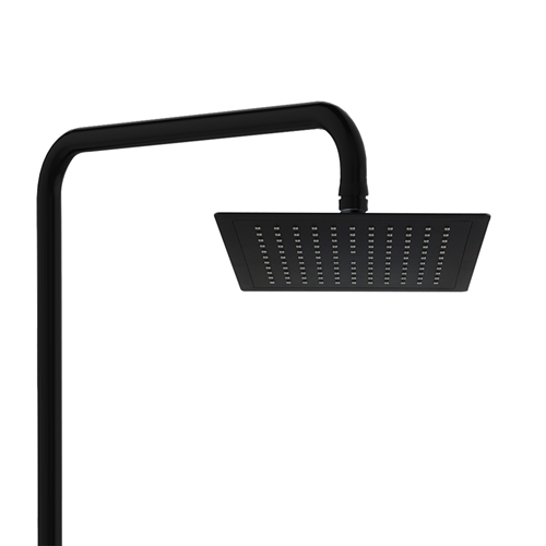TAKDUSCHSET BATHLIFE KASKAD SVART CC150 MED 225X225 DUSCHHUVUD