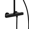 TAKDUSCHSET BATHLIFE KASKAD SVART CC150 MED 225X225 DUSCHHUVUD