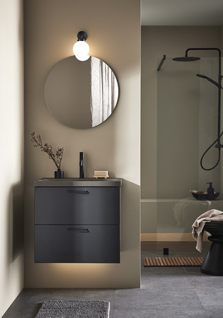 Badrumsskåp Hafa Shape Antracit 600 M Tvättställ Betong