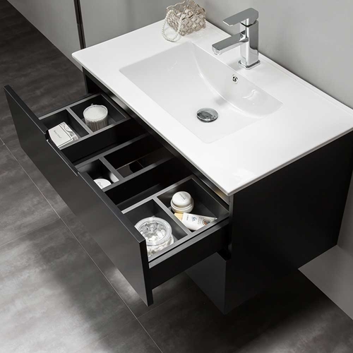 MÖBELPAKET  BATHLIFE GLÄDJE 800 MED SPEGEL SVART