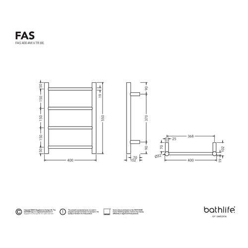 HANDDUKSTORK FAS 400 4/B BLACK SP-4R