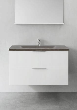 Badrumsskåp Hafa Shape Vit 900 M Tvättställ Betong