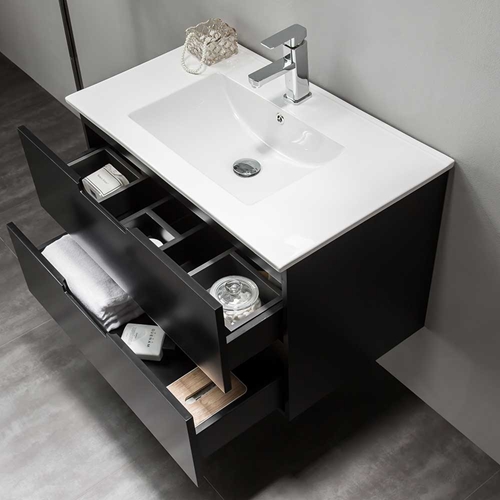 MÖBELPAKET  BATHLIFE GLÄDJE 800 MED SPEGEL SVART