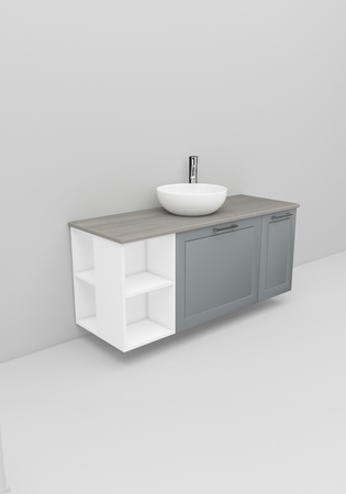 Noro Flexline Tvättställsskåp 205.4 1200 Mm Grå Matt Ram