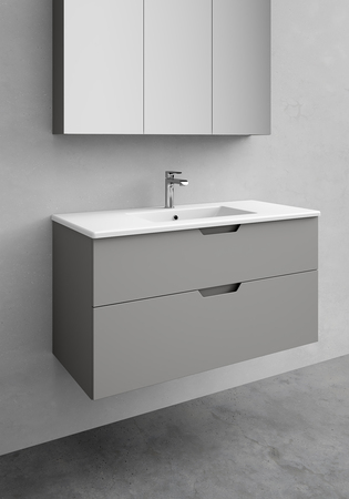 Badrumsskåp Noro Studio Grå 1000 Med Tvättställ Strict