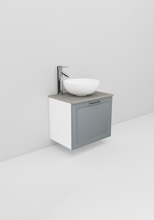 Noro Flexline Tvättställsskåp 21.4 600 Mm Grå Matt Ram