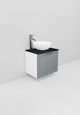 Noro Flexline Tvättställsskåp 24.4 600 Mm Grå Matt Ram