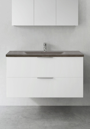 Badrumsskåp Hafa Shape Vit 1000 M Tvättställ Betong