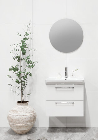 Badrumsskåp Living Modell 2.1 600 Vit Matt