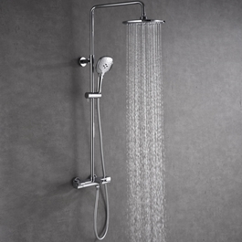 TAKDUSCHSET BATHLIFE VÄLLA KROM MED BADKARSBLANDARE