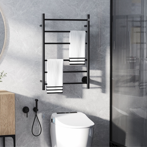 HANDDUKSTORK BATHLIFE FAS SVART 6-ARMAR MED TIMER