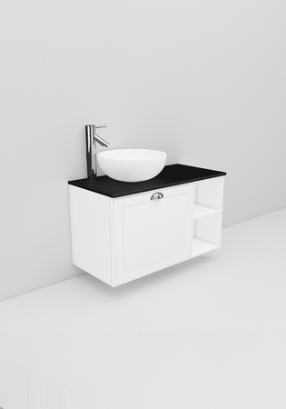 Flexline Tvättställsskåp Modell 120.3 900V Vit Matt Fasad Ram