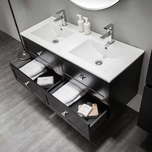 BADRUMSSKÅP BATHLIFE SALIG 1200 MM SVART
