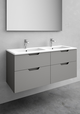 Badrumsskåp Noro Studio Grå 1200 Med Tvättställ Strict