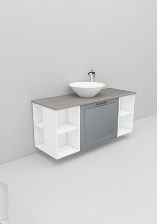 Noro Flexline Tvättställsskåp 211.4 1200 Mm Grå Matt Ram