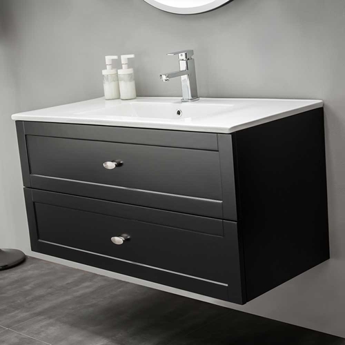 BADRUMSSKÅP BATHLIFE SALIG 1000 MM SVART