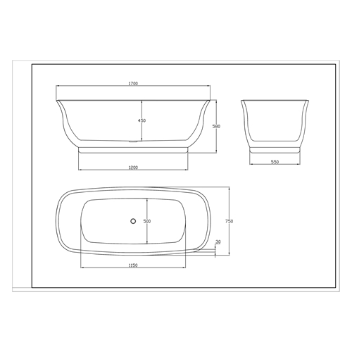 BADKAR BATHLIFE FRIHET 170X75X58