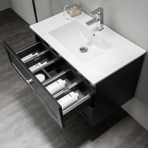 BADRUMSSKÅP BATHLIFE SALIG 800 MM SVART