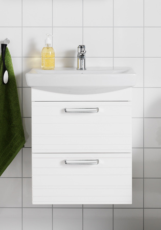 Badrumsskåp Hafa Life 700 M Tvättställskåp Och Lådfront Lines Vit Matt