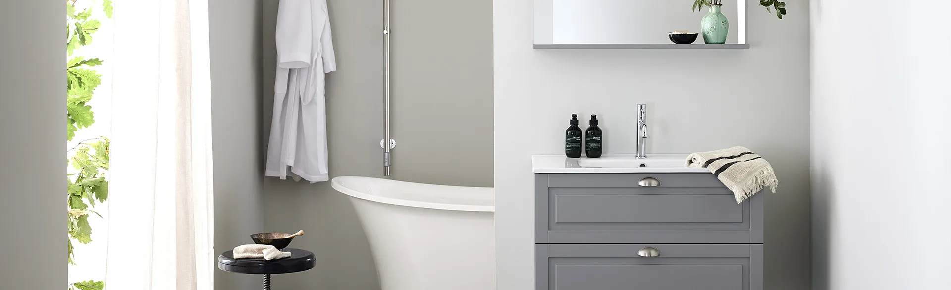 Badrumsmöbel Hafa Grace grå