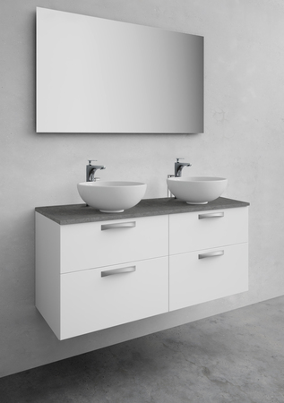 Badrumsskåp Noro City Vit Blank 1200D