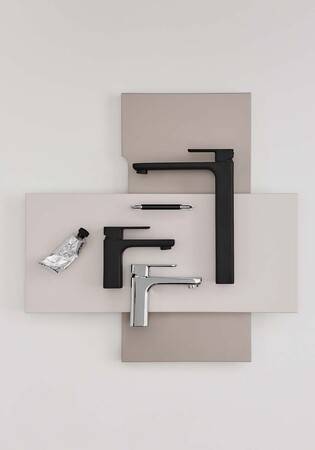 Tvättställsblandare Hafa Diamond Hög Svart