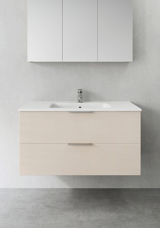 Badrumsskåp Hafa Shape Ask 1000 Med Rektangulärt Tvättställ