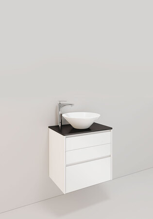 Badrumsskåp Lifestyle Concept Lc 15 600C Vit H600, 3 Lådor, Loop Porslin