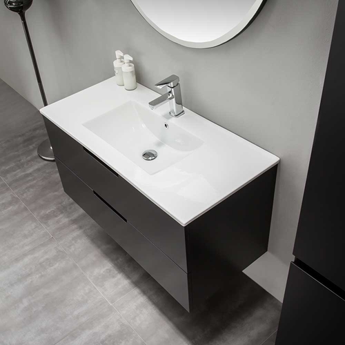 MÖBELPAKET  BATHLIFE GLÄDJE 1000 MED SPEGEL SVART