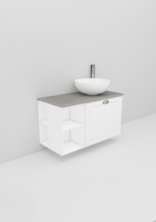 Flexline Tvättställsskåp Modell 113.3 900H Vit Matt Fasad Ram