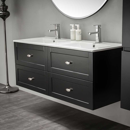 BADRUMSSKÅP BATHLIFE SALIG 1200 MM SVART