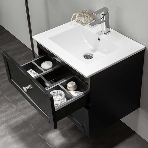 BADRUMSSKÅP BATHLIFE SALIG 600 MM SVART