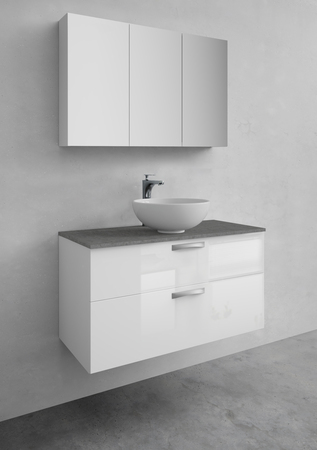 Badrumsskåp Noro City Vit Blank 1000