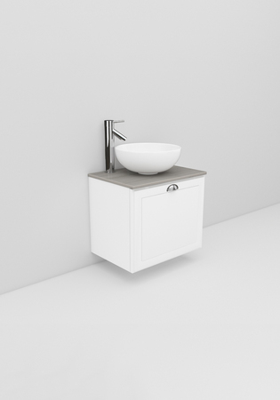 Noro Flexline Tvättställsskåp 21.3 600 Mm Vit Matt Fasad Ram