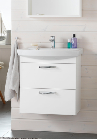 Badrumsskåp Hafa Life 700 M Tvättställskåp Och Lådfront Lines Vit Matt