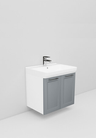 Badrumsskåp Living Modell 1.4 600 Grå Matt Ram