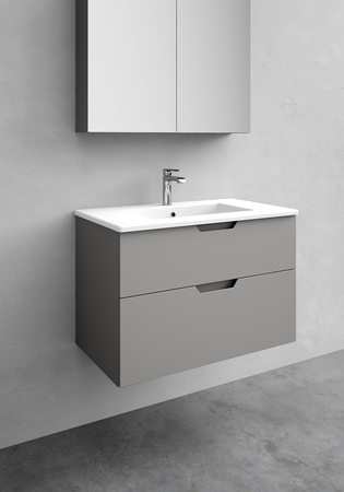 Badrumsskåp Noro Studio Grå 800 Med Tvättställ Strict