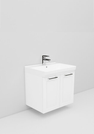 Badrumsskåp Living Modell 1.2 600 Vit Matt Ram