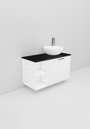 Flexline Tvättställsskåp Modell 119.2 900H Vit Matt Ram