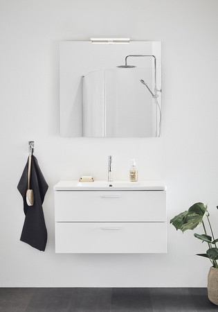 Badrumsskåp Hafa Stay Vit O Handtag Shape 800Mm Vit