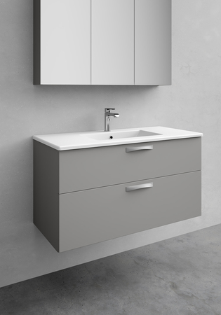 Badrumsskåp Noro City Soft Grå 1000 Med Tvättställ